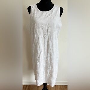 Tommy Bahama Embroidered Palm Leaf Print Linen Dress - Size M